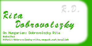 rita dobrovolszky business card